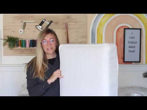 How to sew a boxed cushion cover on a home sewing machine.