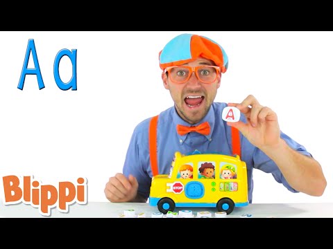 Learn Parts Of The Alphabet With BLIPPI! | Play With Toy School Bus | Funny Videos & Songs