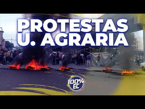 PROTESTAS EN EXTERIORES DE LA UNIVERSIDAD AGRARIA