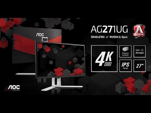 AOC presents the first 4K model AGON AG271UG monitor with 4K IPS display and NVIDIA G-SYNC
