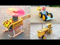 3 Awesome Toys Matchbox Helicopter Tractor Air Powered Car You Can Make It DIY TOY