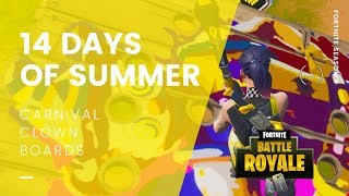 Fortnite 14 Days of Summer: Score 10 Or More On A Carnival Clown Board LOCATIONS