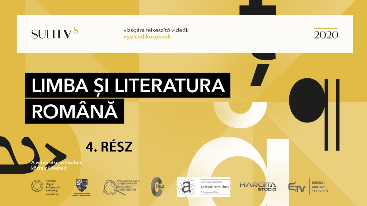 SuliTv8 - Limba ?i literatura român?, 4. rész