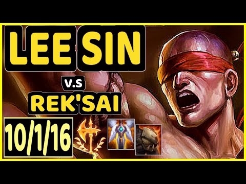 FLAWLESS (LEE SIN) vs REK'SAI - 10/1/16 KDA JUNGLE GAMEPLAY - KR Ranked GRANDMASTER