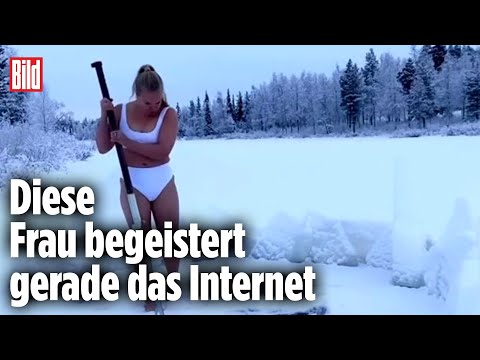 Eisbaden Extrem: Was diese Frau macht, ist einfach krass