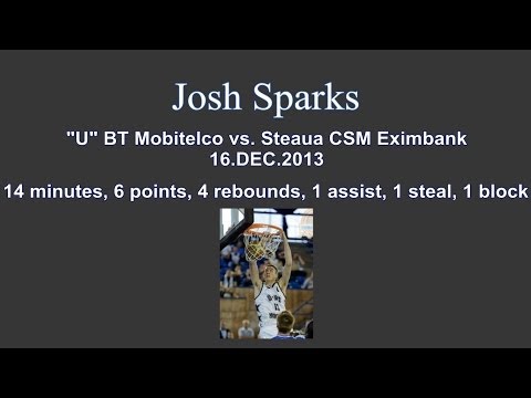 Josh Sparks - U Mobitelco vs Steaua CSM Eximbank 16.12.2013