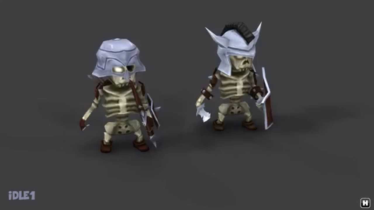 Unity3D Assets - Animated Skeletons