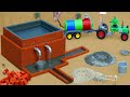 DIY Mini Tractor Science Project Build Water Tank Drainage System With Bricks And Concrete