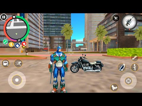Rope hero freeze grenade power villain military | Rope hero vice town new game | Games on