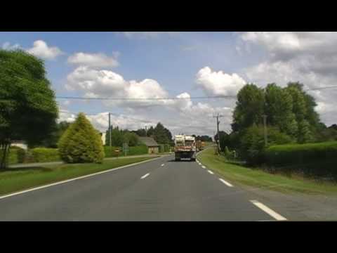 Driving On The D787 Between 22200 Moustéru & 22200 Guingamp, Brittany, France 9th July 2009