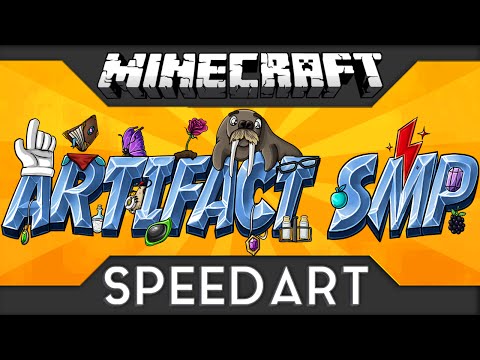EPIC Minecraft Speedart! Amazing Artifact SMP Logo - GoldSolace and Brice!