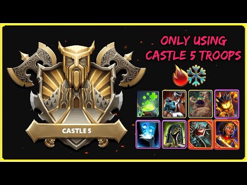 Castle Crush - Only using castle 5 Card's! - Castle Crush Challenge Gameplay