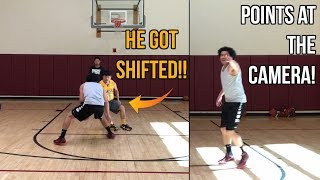HE CROSSED UP THE DEFENDER, HIT THE SHOT AND POINTED AT THE CAMERA!!!