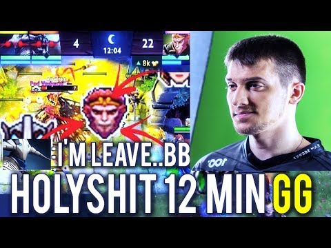 WTF 12 Min GG Monkey King by Arteezy Road to TI8 Machine Gun Gameplay 7.06 Dota 2