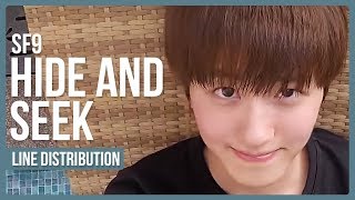 SF9 - Hide and Seek Line Distribution (Color Coded)