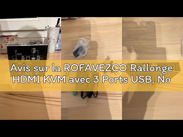 Vídeo relacionado con ROFAVEZCO Extensor KVM HDMI 4K USB sin comprimir 4K 60Hz HDR individual sobre Cat5e/6 hasta 300 pies, 3 puertos USB 2.0 Hub POE+RS232+EDID+audio estéreo de 3.5 mm y micrófono, EX70H2KVM