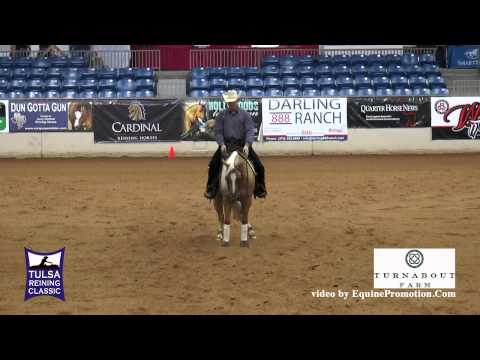 Xtra Shiney Sinbar ridden by Jesse Asmussen  - 2015 Tulsa Reining Classic (NP Futurity)