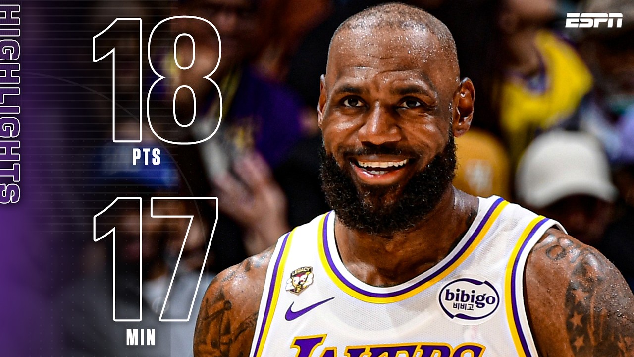 THE KING IS READY FOR THE POSTSEASON 😤 LeBron James scores 18 PTS in 17 minutes | NBA on ESPN