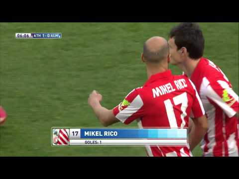 Gol de Mikel Rico (1-0) en el Athletic Club - UD Almería - HD