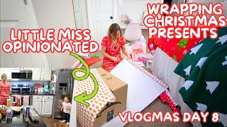 WRAPPING CHRISTMAS PRESENTS | LITTLE MISS OPINIONATED  | Vlogmas Day 8 | Family 5 Vlogs