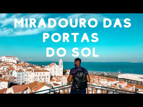 Passeio Virtual no Miradouro das portas do sol - Lisboa, Portugal Tour