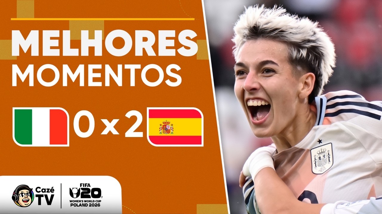 MELHORES MOMENTOS: ITÁLIA 0 X 2 ESPANHA | COPA DO MUNDO FEMININA SUB-20 FIFA 2026 | SEMIS