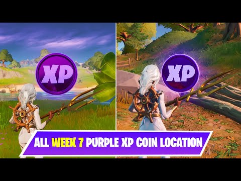 Fortnite All Purple Xp coins locations Weel 7 - Chapter 2 Season 4