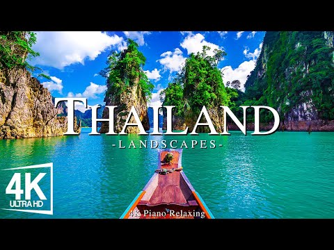 FLYING OVER THAILAND - Relaxing Music With Beautiful Natural Landscape - Videos 4K
