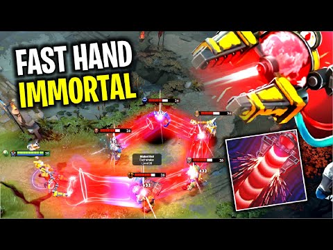 FAST HAND + IMMORTAL TINKER RED LASER BEAM by Iceberg 7.26 | Dota 2