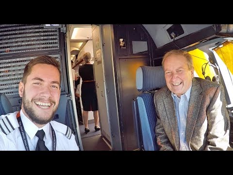 Surprising my dad as a pilot on his flight!