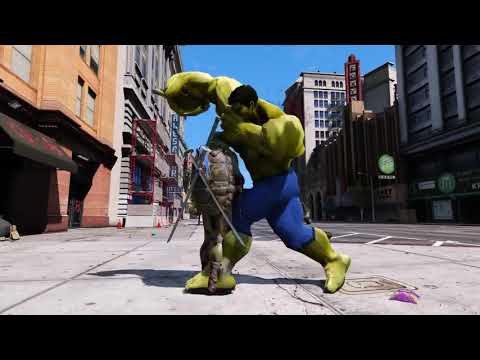 BIG HULK VS LEONARDO ⭐️ TEENAGE MUTANT NINJA TURTLES VS HULK