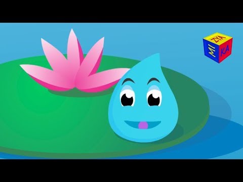 Water cycle for kids educational cartoon for children. Water droplet’s adventure