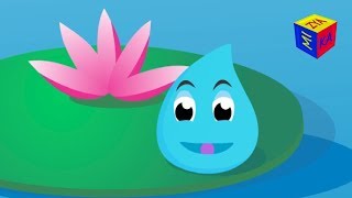 Water cycle for kids educational cartoon for children. Water droplet’s adventure