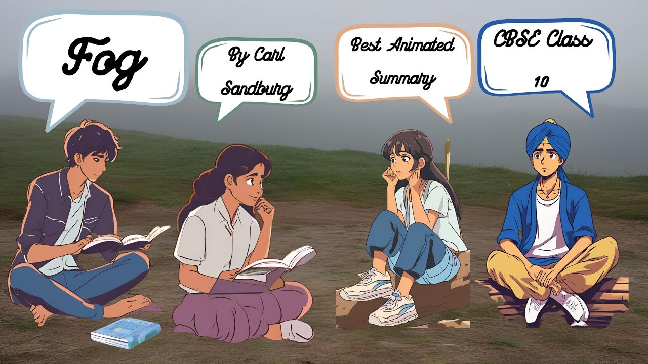 🌫️ Fog by Carl Sandburg – Animated Poem Summary | Class 10 CBSE | KVS TGT/PGT