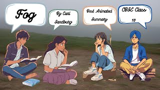 🌫️ Fog by Carl Sandburg – Animated Poem Summary | Class 10 CBSE | KVS TGT/PGT