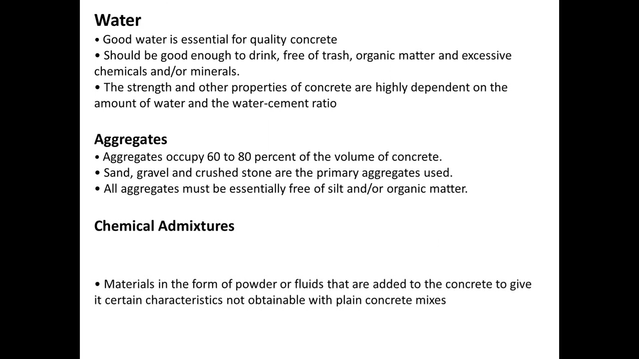 Overview Construction Material and Testing