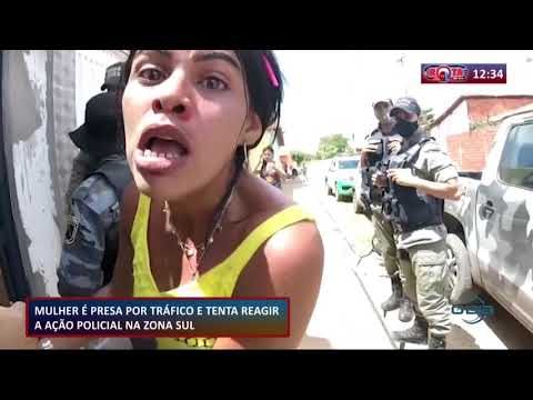 Mulher é presa por tráfico e tenta reagir a ação policial na zona sul 10 11 2020