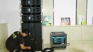 Installation Wiring of the ZSOUND LA210 + LA18S Line Array System.