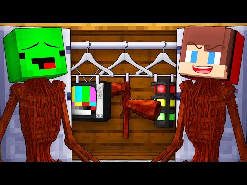 JJ and Mikey Use SIREN HEAD Skin to PRANK in Minecraft - Maizen