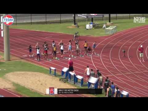 TSSAA 2019 State championship Girls 100m heat 1