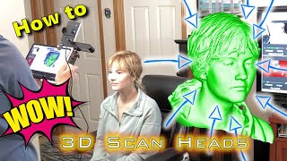 How to scan head with a revopoint 3d scanner to use to make a custom action figure head