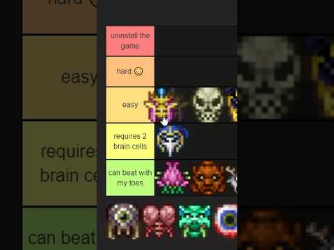 Terraria Boss Difficulty Tier List! #terraria #shorts