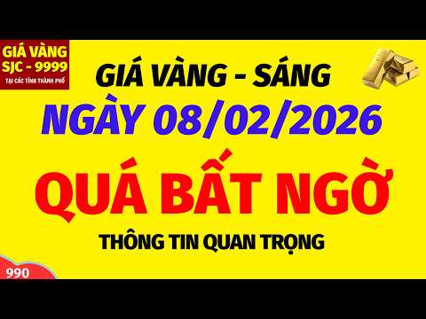 Giá vàng hôm nay 9999 SÁNG ngày 8 tháng 2 năm 2026- GIÁ VÀNG NHẪN 9999- Bảng giá vàng sjc, 24k 18k