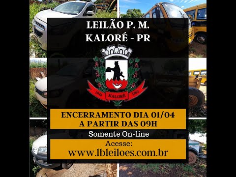 Leilão da Município de Kaloré - Paraná - EDITAL DE LEILÃO Nº 001/2024 - 01/04/2024