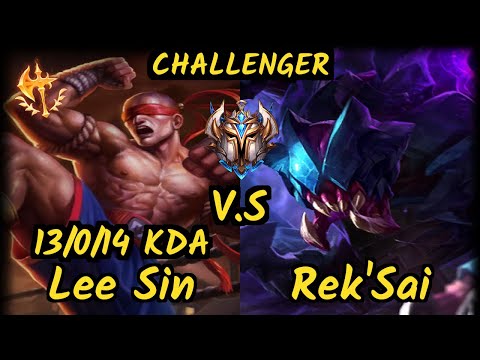 XL Caedrel (LEE SIN) vs REK'SAI - 13/0/14 KDA JUNGLE CHALLENGER GAMEPLAY - EUW