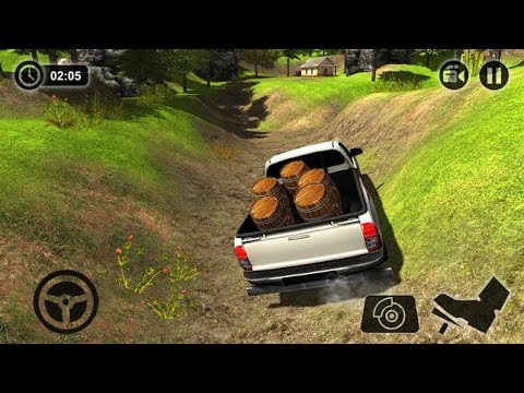 Uphill Cargo Pickup Truck Driving Simulator: Black Pickup Truck Driving - Android GamePlay FHD