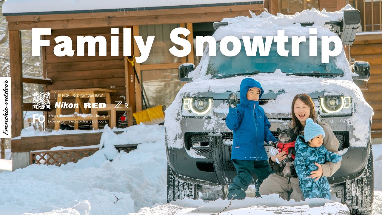 【HAKUBA】ピーカンから大雪へ！家族と愛犬で楽しむ岩岳S-CLASSと五竜JAPOW！贅沢なスノーボードトリップ｜DEFENDER, Nikon ZR 4K HDR R3D