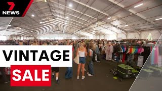 Brisbane Showgrounds hosts Fashion Thrift Society vintage market | 7 News Australia