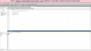MATLAB Trig Functions (degree-radians)
