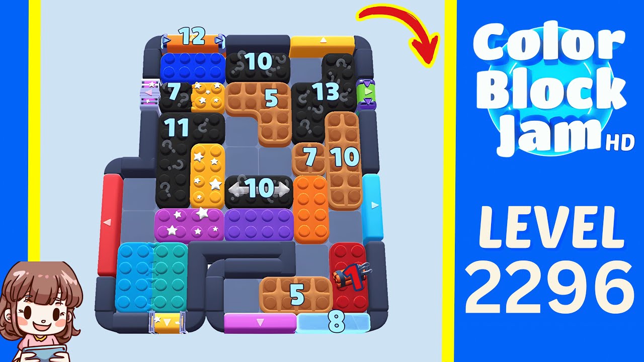 Level 2296 Guide - Color Block Jam Solution